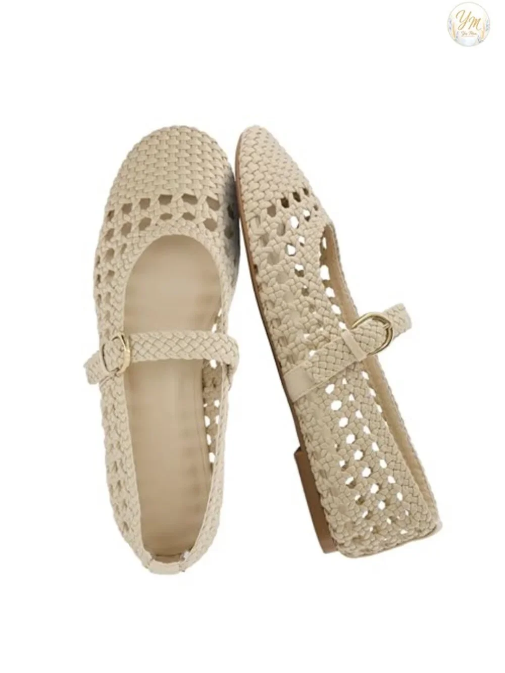 CUSHIONAIRE Windsor Woven Women's Ballet Flats with Adjustable Strap